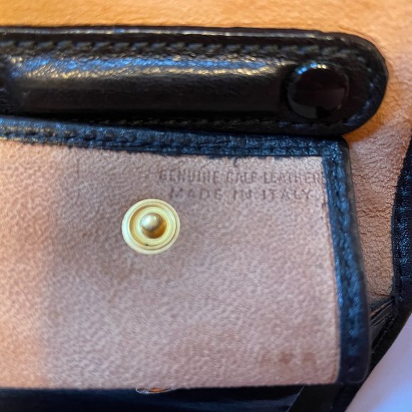 GIGLIODORO Black Genuine Calf Leather Tri-Fold Wallet, made in Italy - Picture 4 of 12